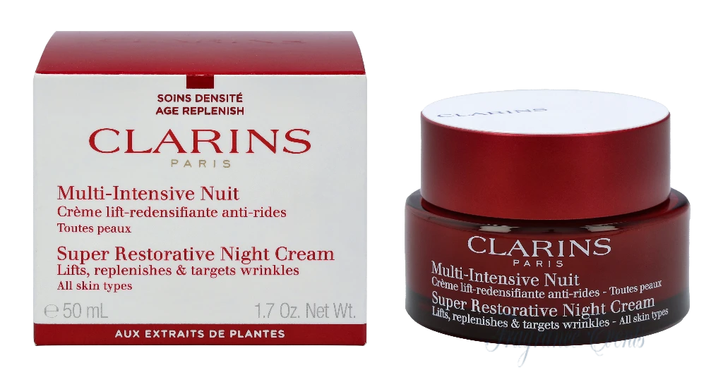 Clarins Super Restorative Night Cream Lifts Replenish & Target Wrinkles - All Skin Types