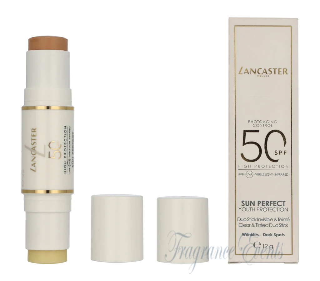 Lancaster Sun Perfect Sun Clear & Tinted Duo Stick SPF50