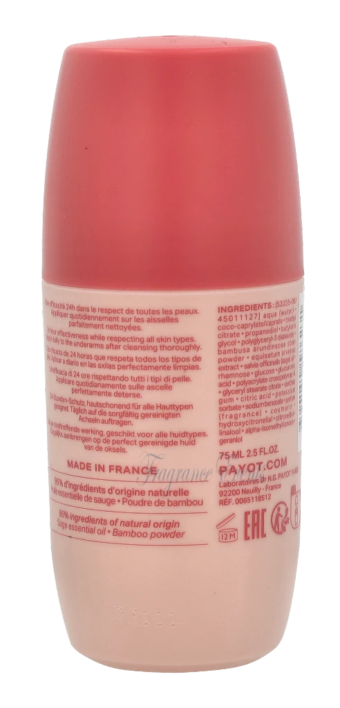 Payot Rituel Corps Neutral 24H Gentle Roll-On Deo